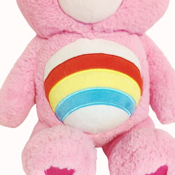 Care Bears Unlock the Magic Pink Rainbow Cheer Bear 14 Inch Plush 2020 Carebear - Picture 2 of 8